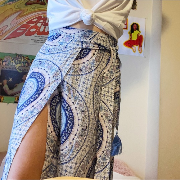 Calypso Silk Wrap Skirt - Picture 2 of 8